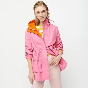 J Crew Pink Perfect Rain Jacket